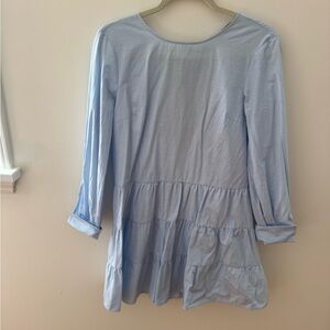 Zara Sky Blue Layered Dress